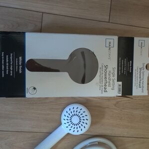 Mainstays White Single Setting Showerhead